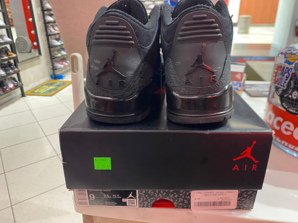PRE OWNED Jordan 3 Retro Black Cat (2025)