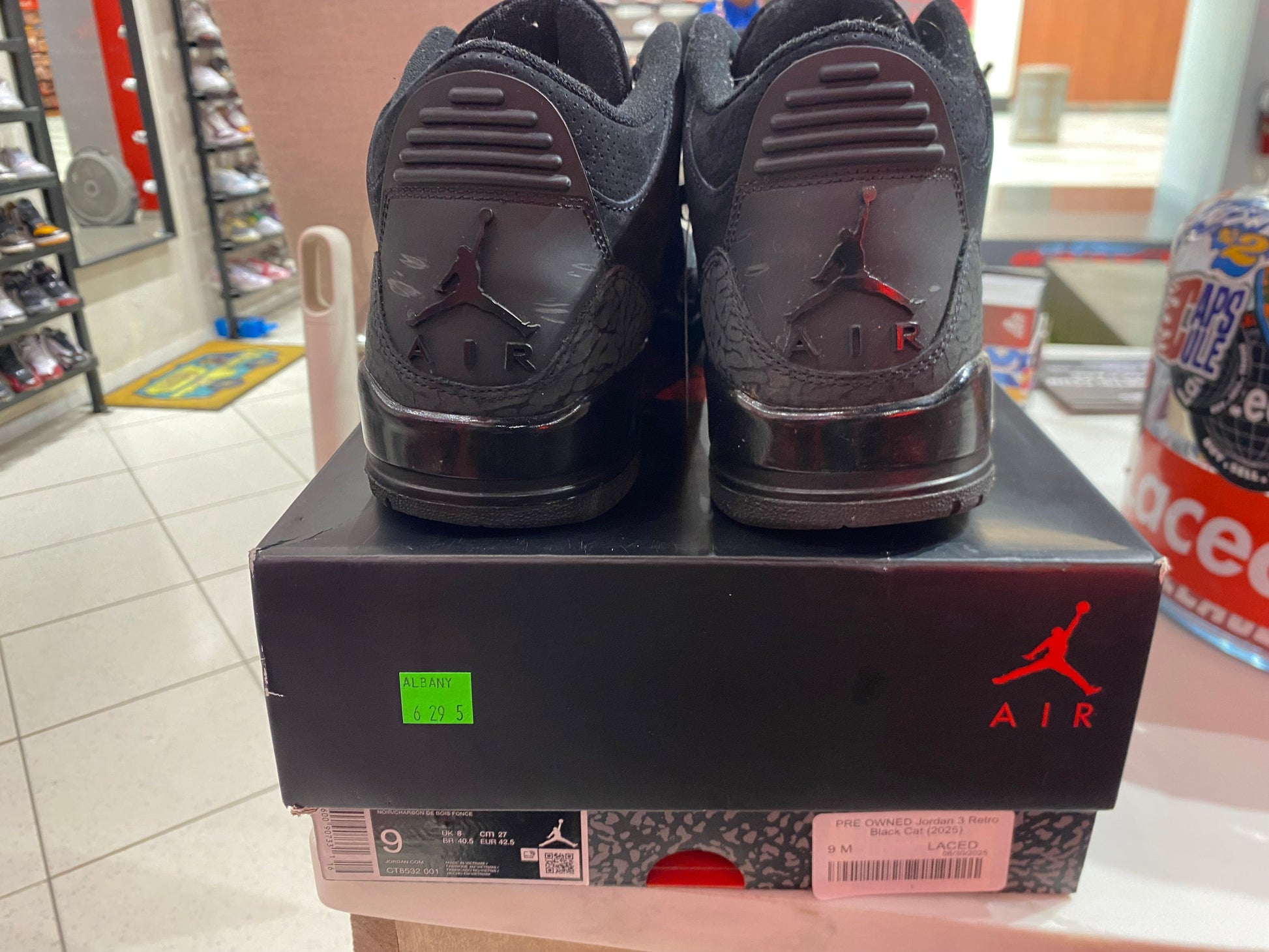 PRE OWNED Jordan 3 Retro Black Cat (2025)