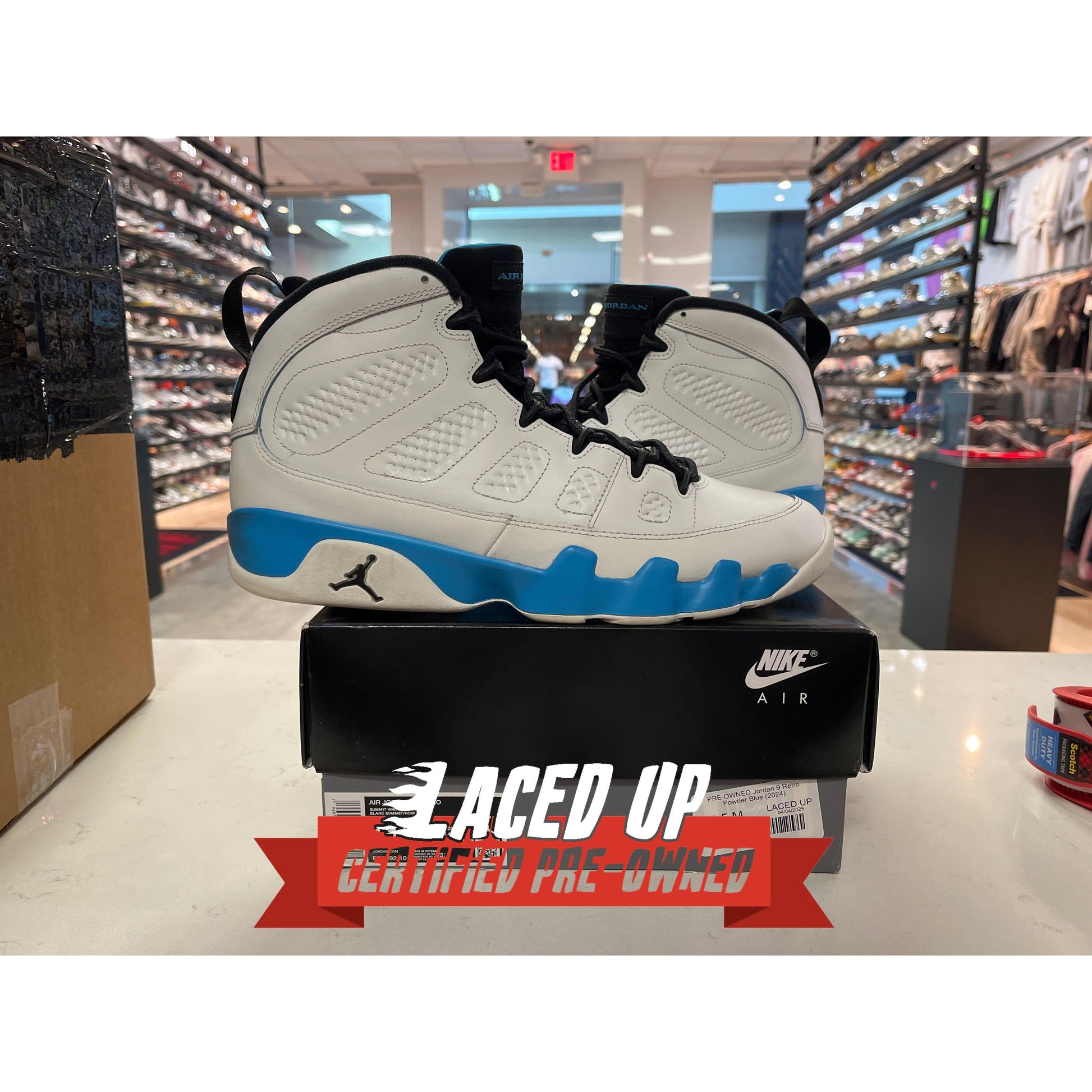 PRE OWNED Jordan 9 Retro Powder Blue (2024)