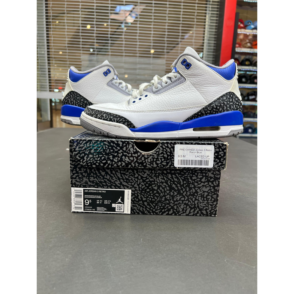 PRE OWNED Jordan 3 Retro Racer Blue