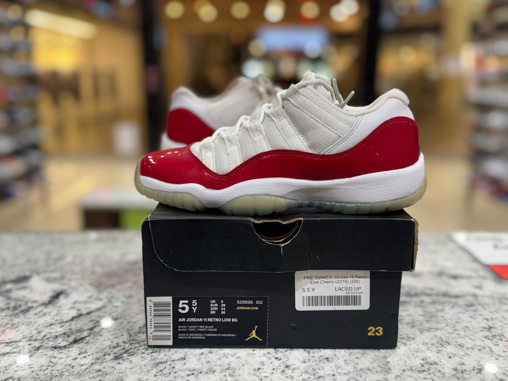 PRE OWNED Jordan 11 Retro Low Cherry (2016) (GS)
