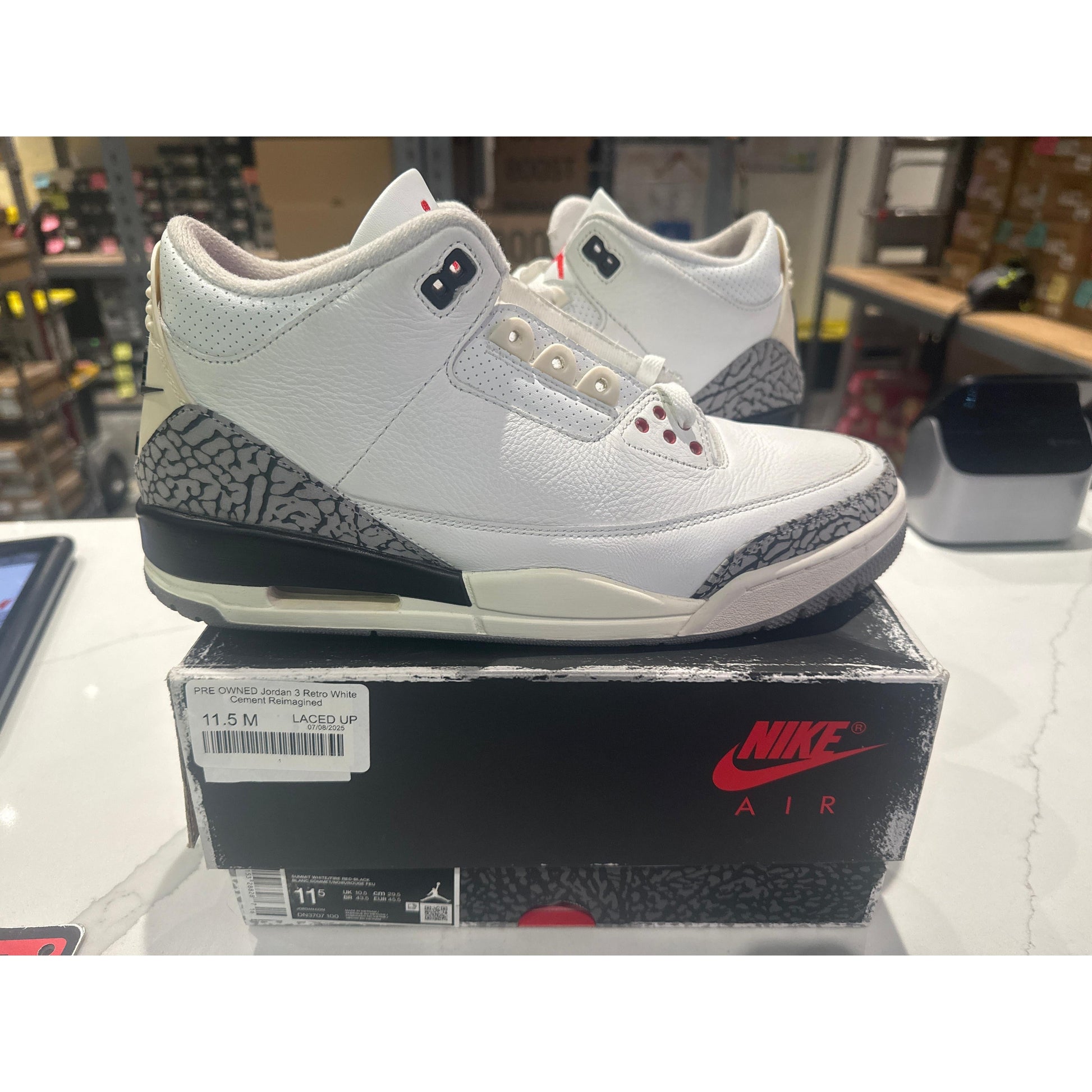 PRE OWNED Jordan 3 Retro White Cement Reimagined