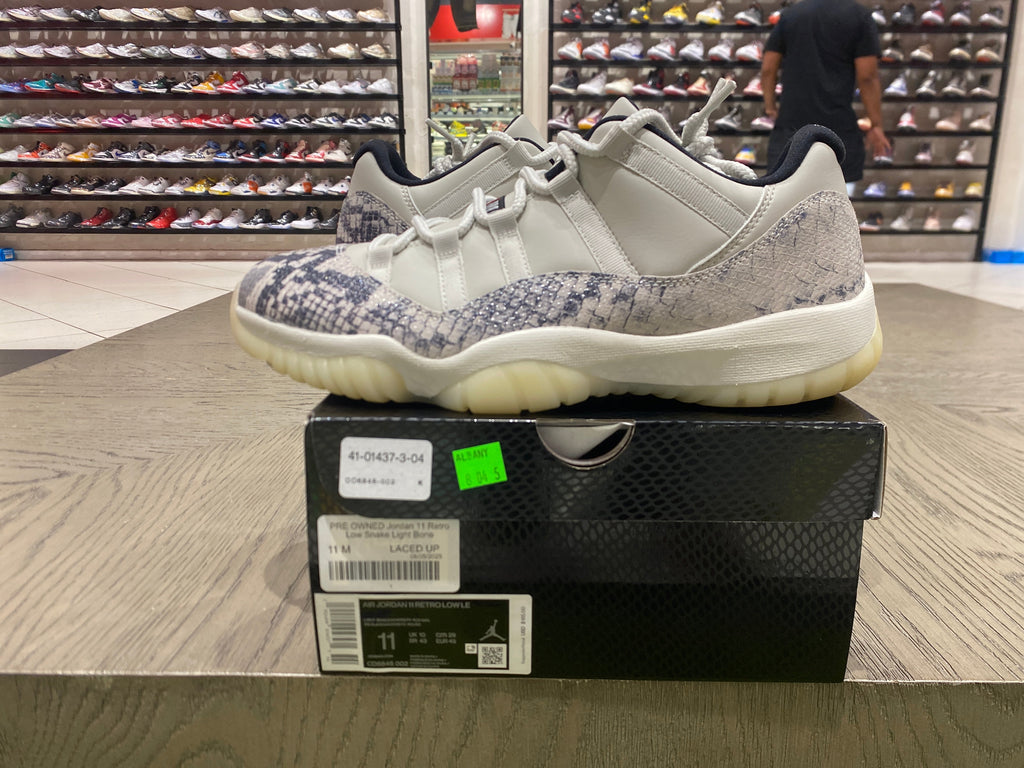 PRE OWNED Jordan 11 Retro Low Snake Light Bone
