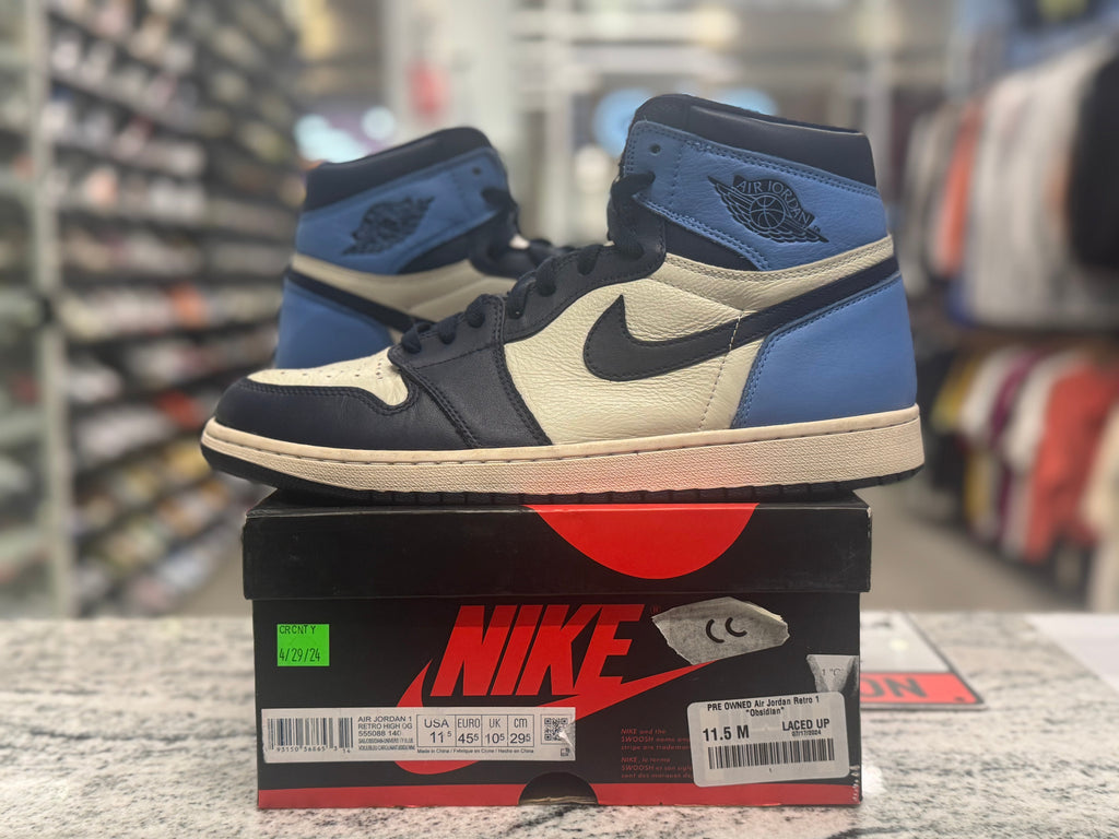 PRE OWNED Air Jordan Retro 1  "Obsidian"