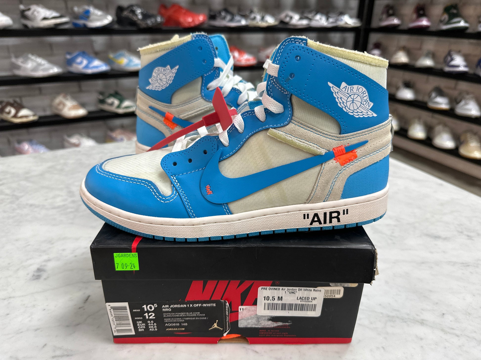 PRE OWNED Air Jordan Off White Retro 1 "UNC"