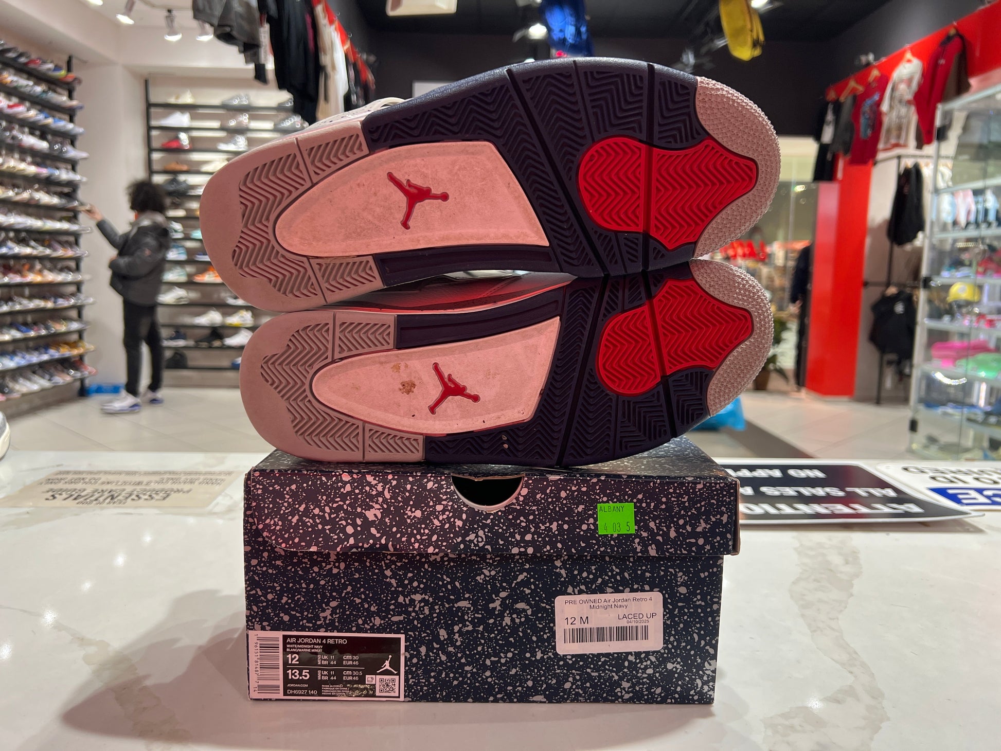 PRE OWNED Air Jordan Retro 4 Midnight Navy