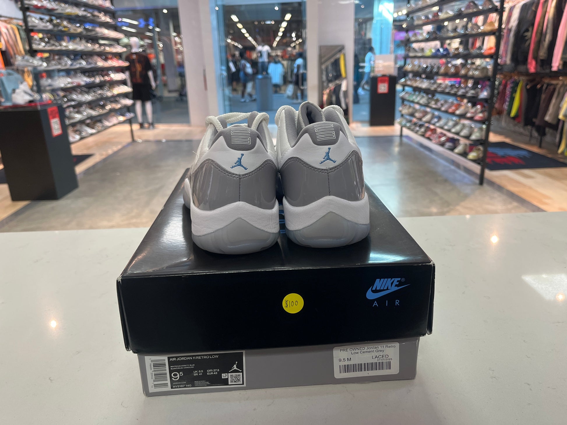 PRE OWNED Jordan 11 Retro Low Cement Grey