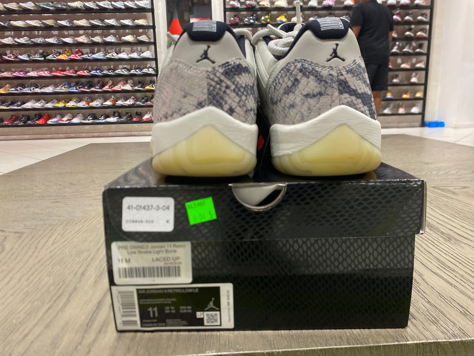 PRE OWNED Jordan 11 Retro Low Snake Light Bone