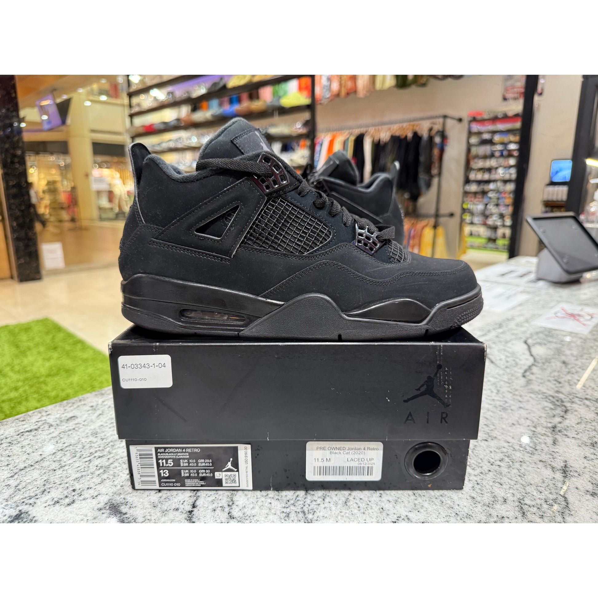 PRE OWNED Jordan 4 Retro Black Cat (2020)