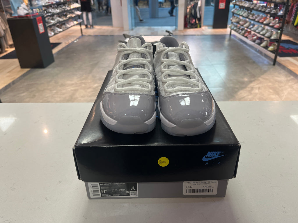 PRE OWNED Jordan 11 Retro Low Cement Grey