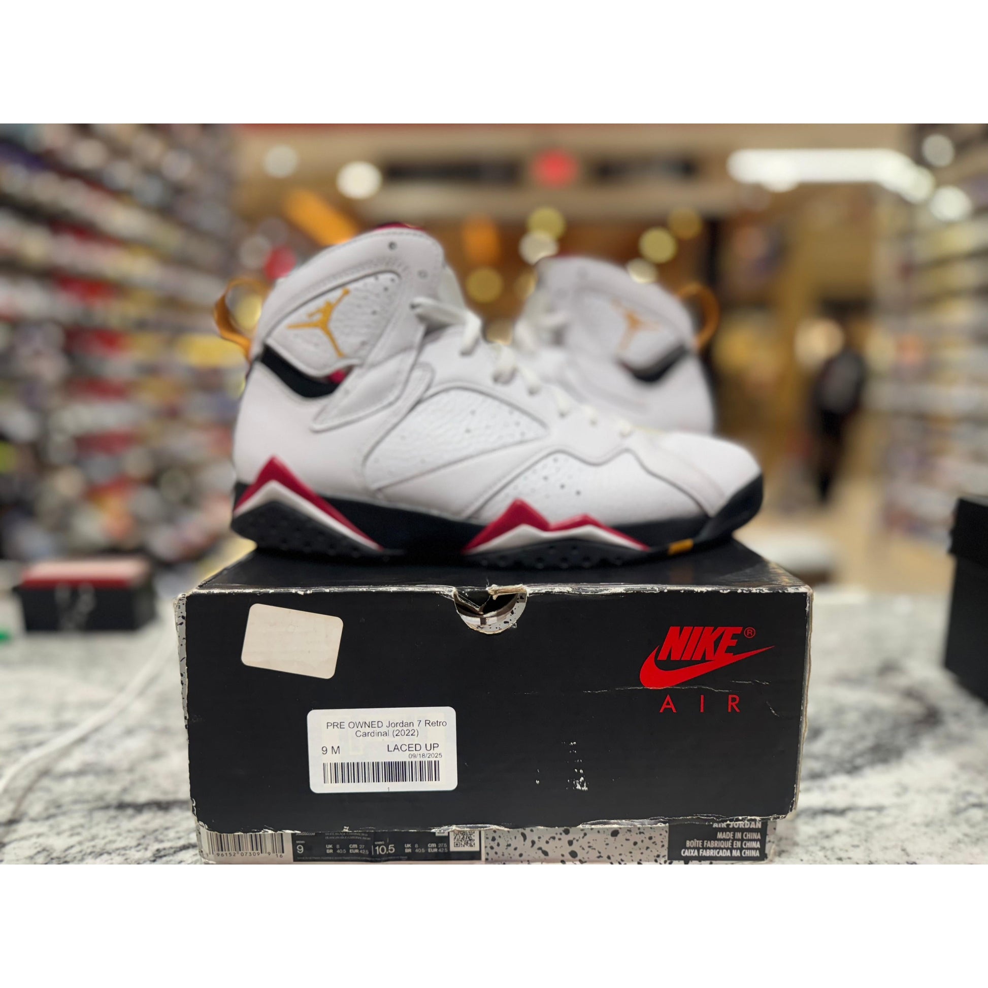 PRE OWNED Jordan 7 Retro Cardinal (2022)