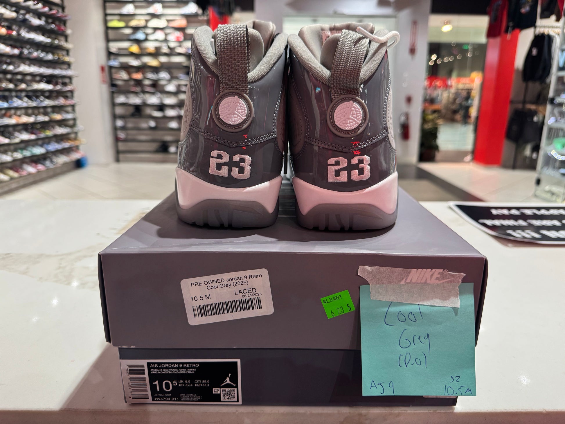 PRE OWNED Jordan 9 Retro Cool Grey (2025)