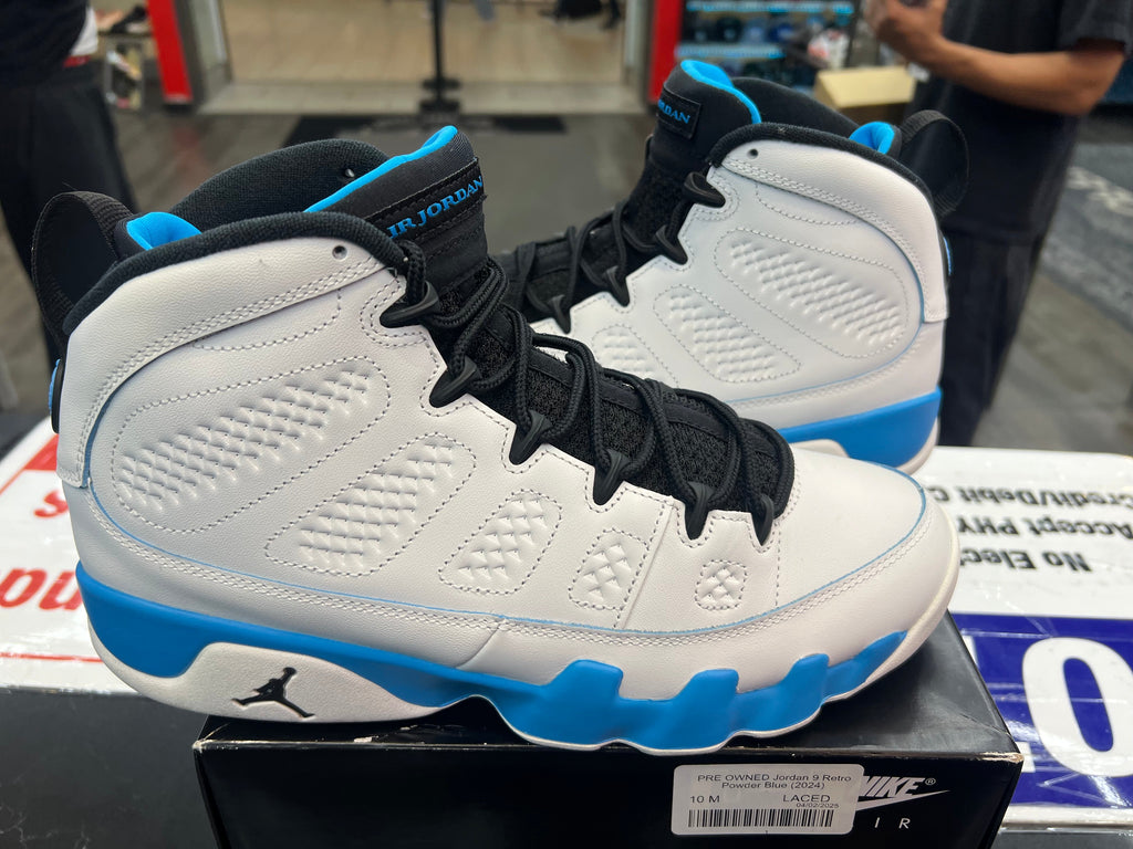 PRE OWNED Jordan 9 Retro Powder Blue (2024)