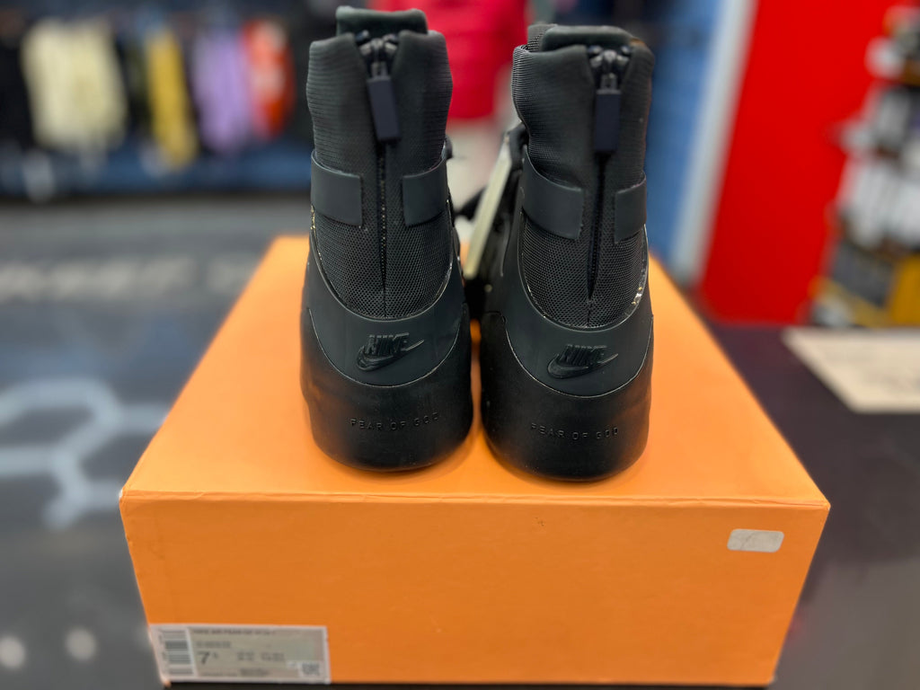PRE OWNED Air Fear of God 1 "Triple Black"