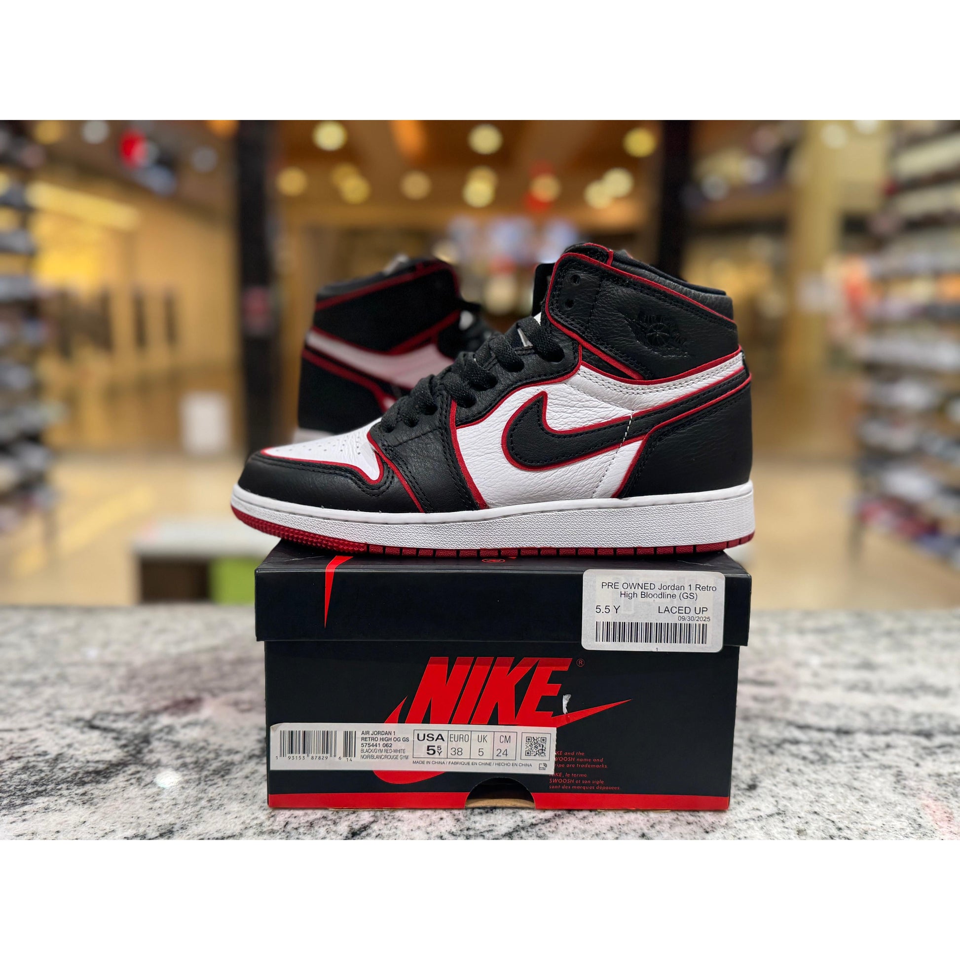 PRE OWNED Jordan 1 Retro High Bloodline (GS)