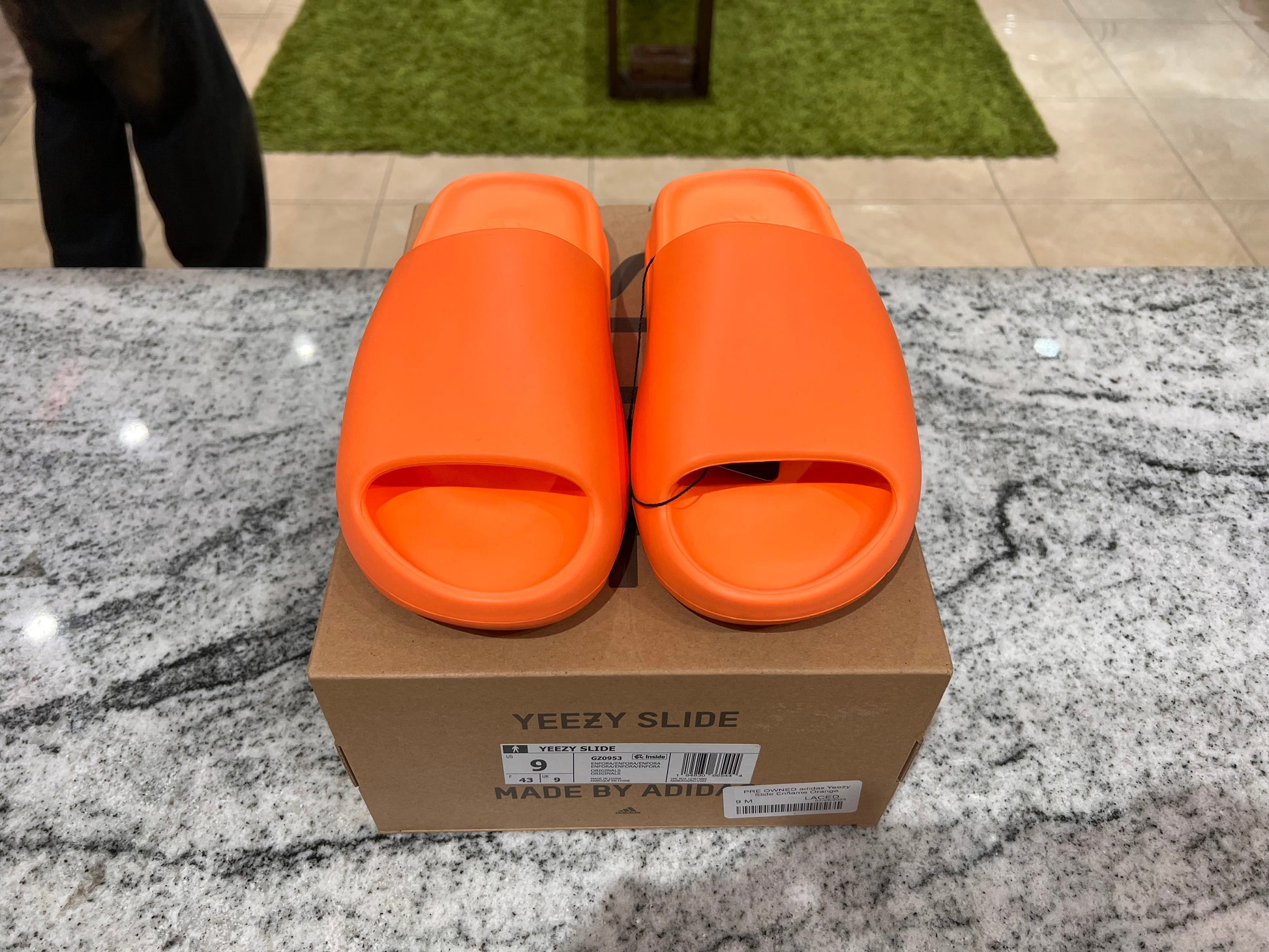 PRE OWNED adidas Yeezy Slide Enflame Orange