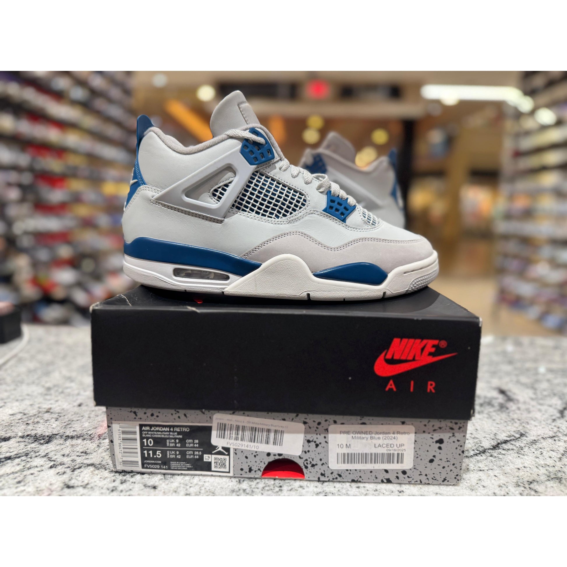 PRE OWNED Jordan 4 Retro Military Blue (2024)