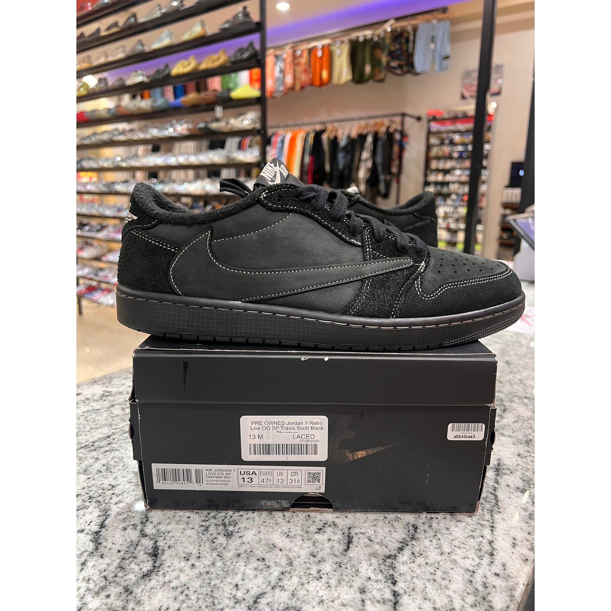 PRE OWNED Jordan 1 Retro Low OG SP Travis Scott Black Phantom