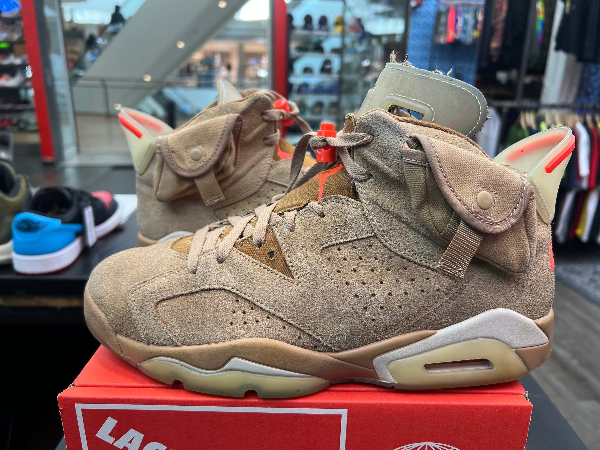 PRE OWNED Jordan 6 Retro Travis Scott British Khaki