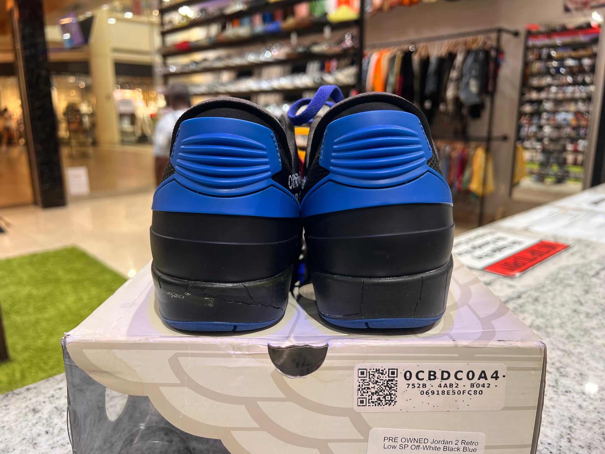 PRE OWNED Jordan 2 Retro Low SP Off-White Black Blue