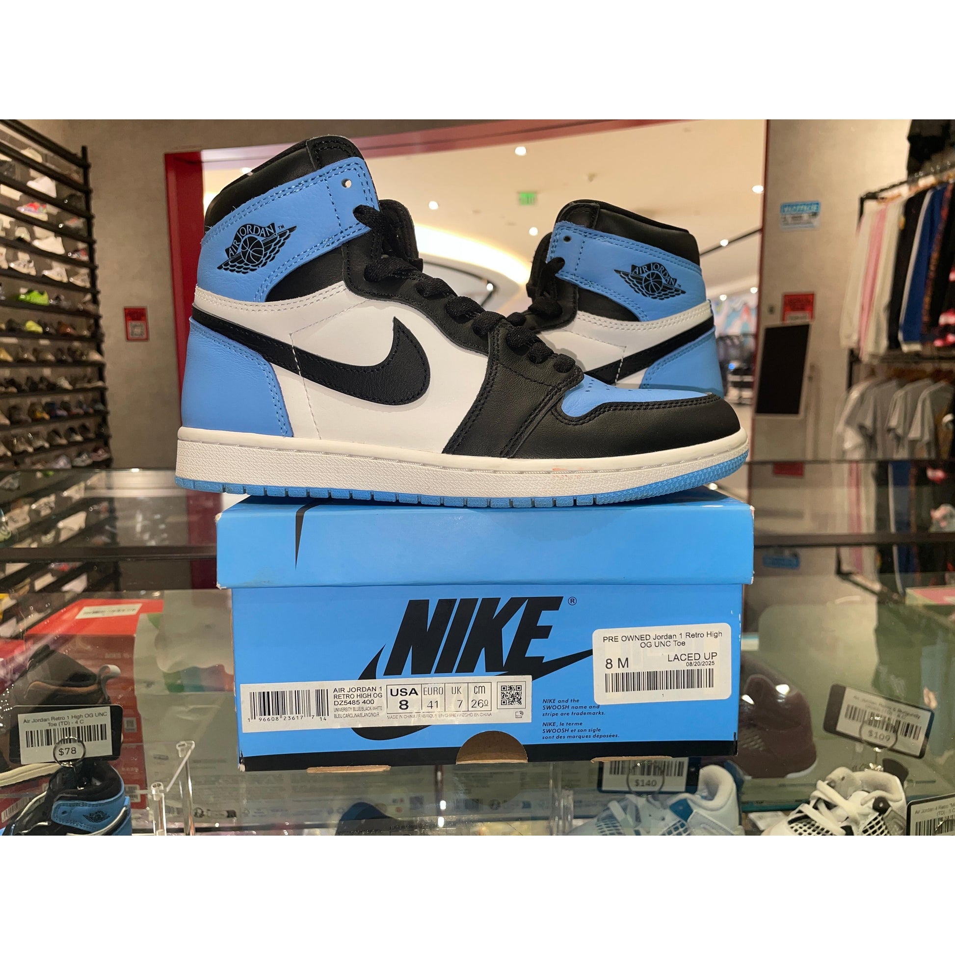 PRE OWNED Jordan 1 Retro High OG UNC Toe