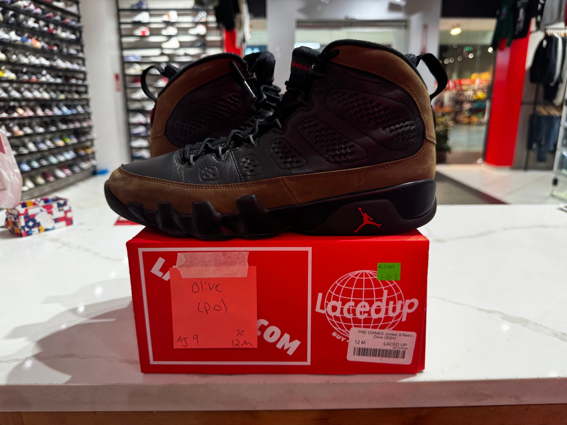 PRE OWNED Jordan 9 Retro Olive (2024)