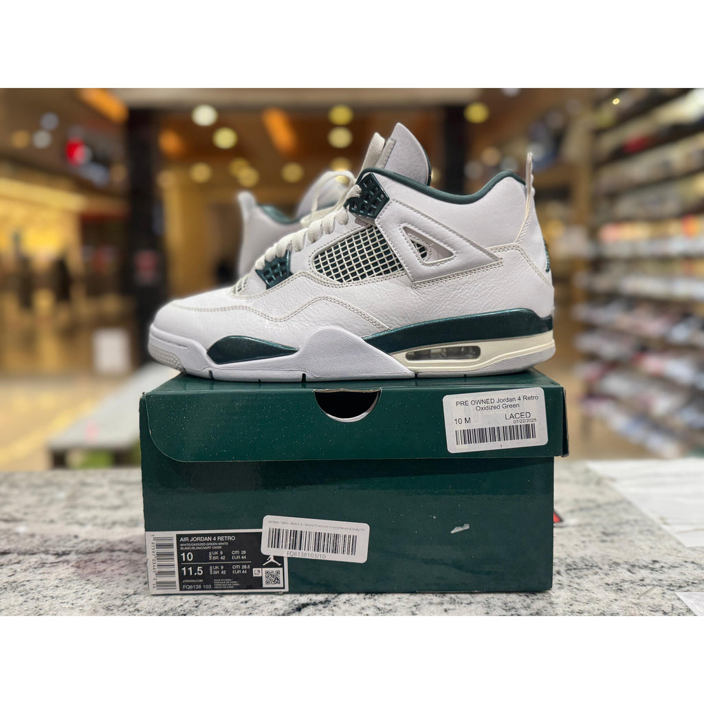 PRE OWNED Jordan 4 Retro Oxidized Green