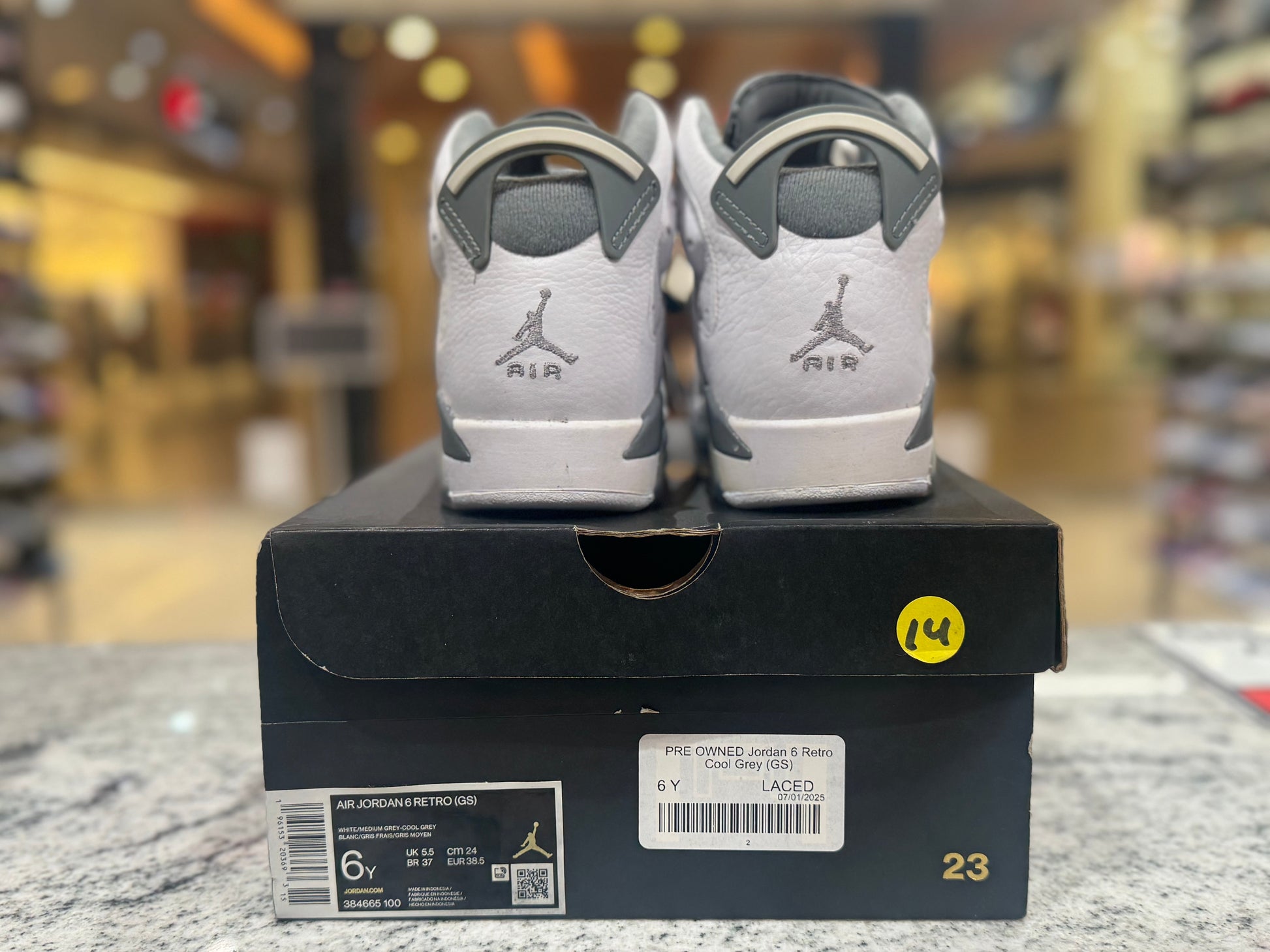 PRE OWNED Jordan 6 Retro Cool Grey (GS)