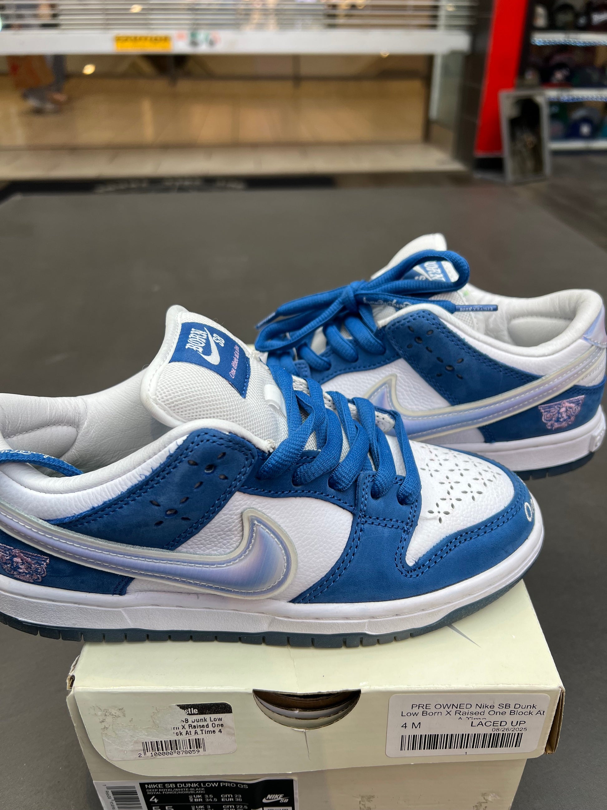 PRE OWNED Nike SB Dunk Low Born X Raised One Block At A Time