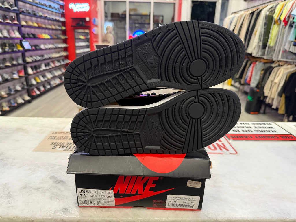 PRE OWNED Jordan 1 Retro High NRG Patent Gold Toe