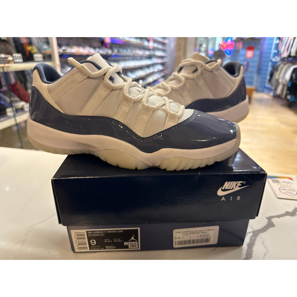 PRE OWNED Jordan 11 Retro Low Diffused Blue