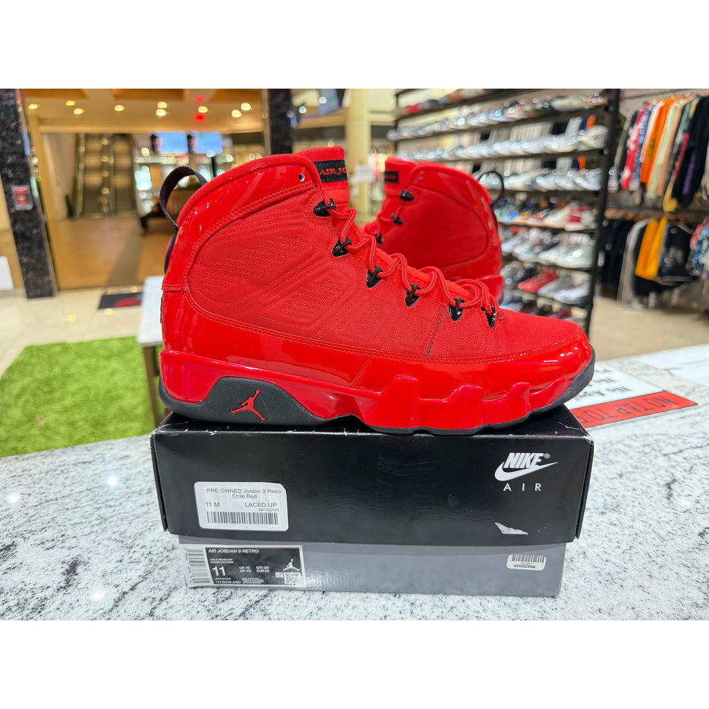 PRE OWNED Jordan 9 Retro Chile Red