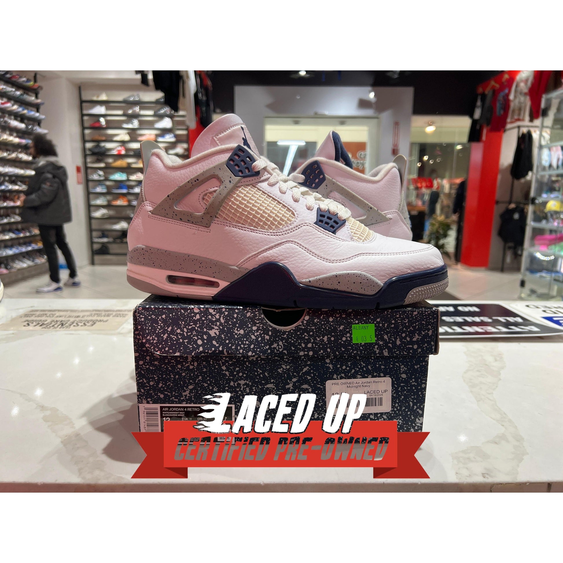 PRE OWNED Air Jordan Retro 4 Midnight Navy