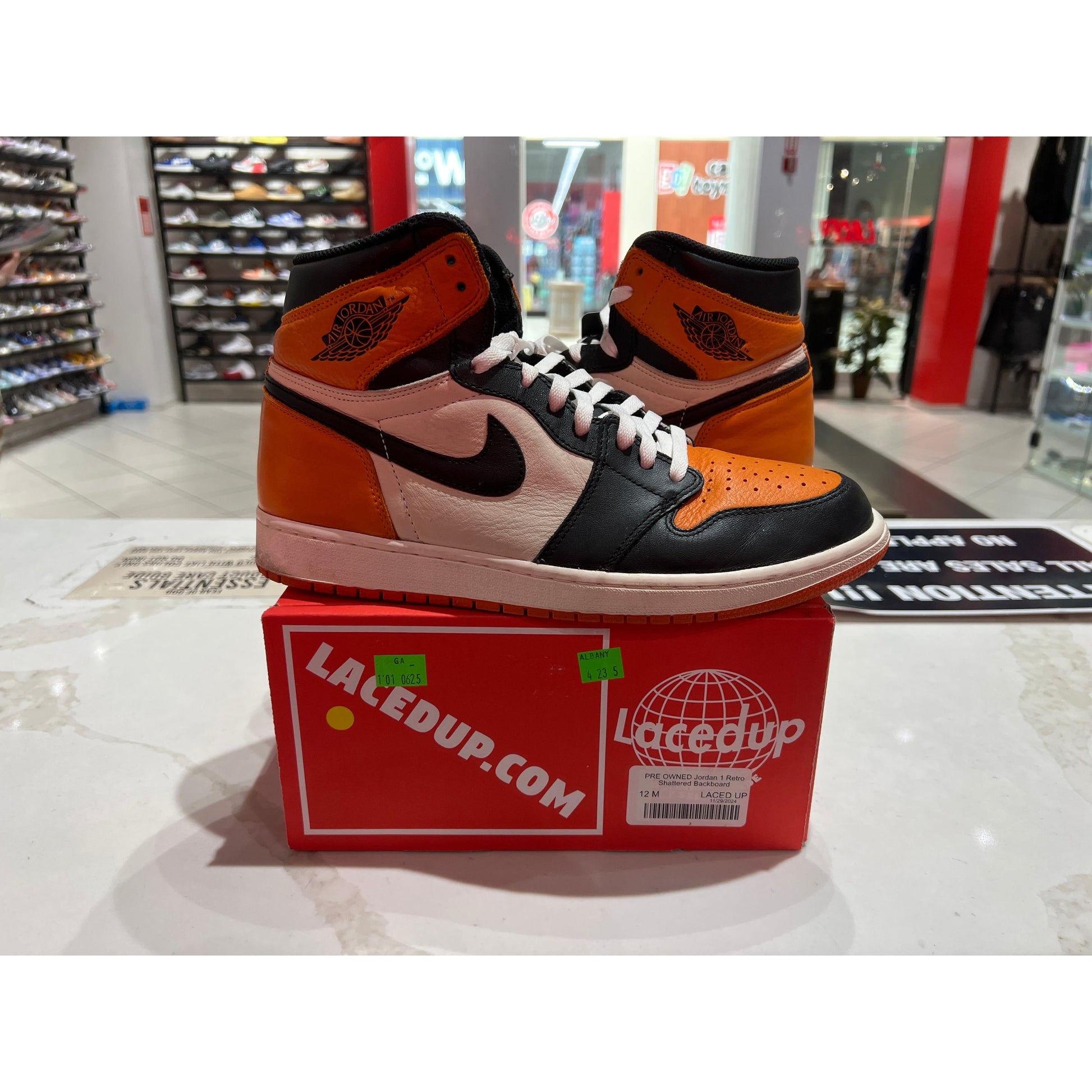 PRE OWNED Jordan 1 Retro Shattered Backboard
