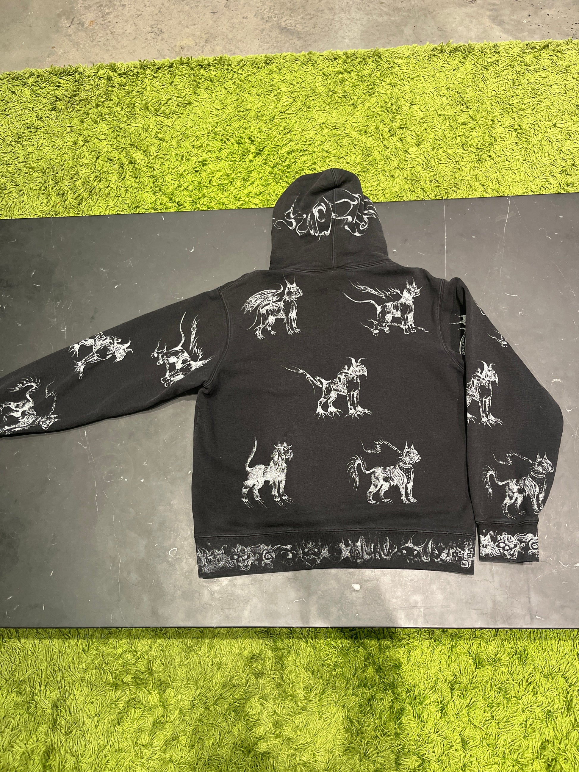 PRE OWNED Supreme Animals Hooded Sweatshirt Black