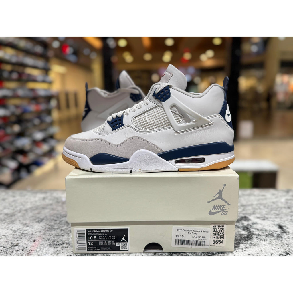 PRE OWNED Jordan 4 Retro SB Navy