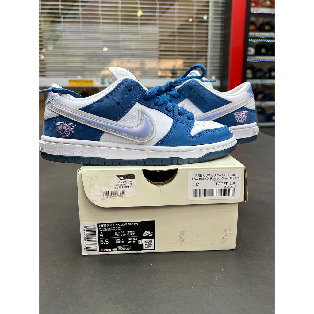 PRE OWNED Nike SB Dunk Low Born X Raised One Block At A Time