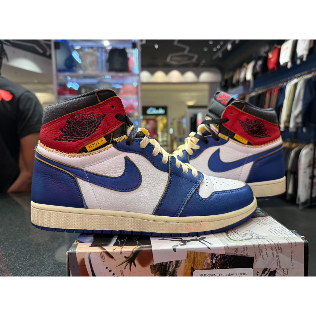 PRE OWNED Jordan 1 Retro High Union Los Angeles Storm Blue