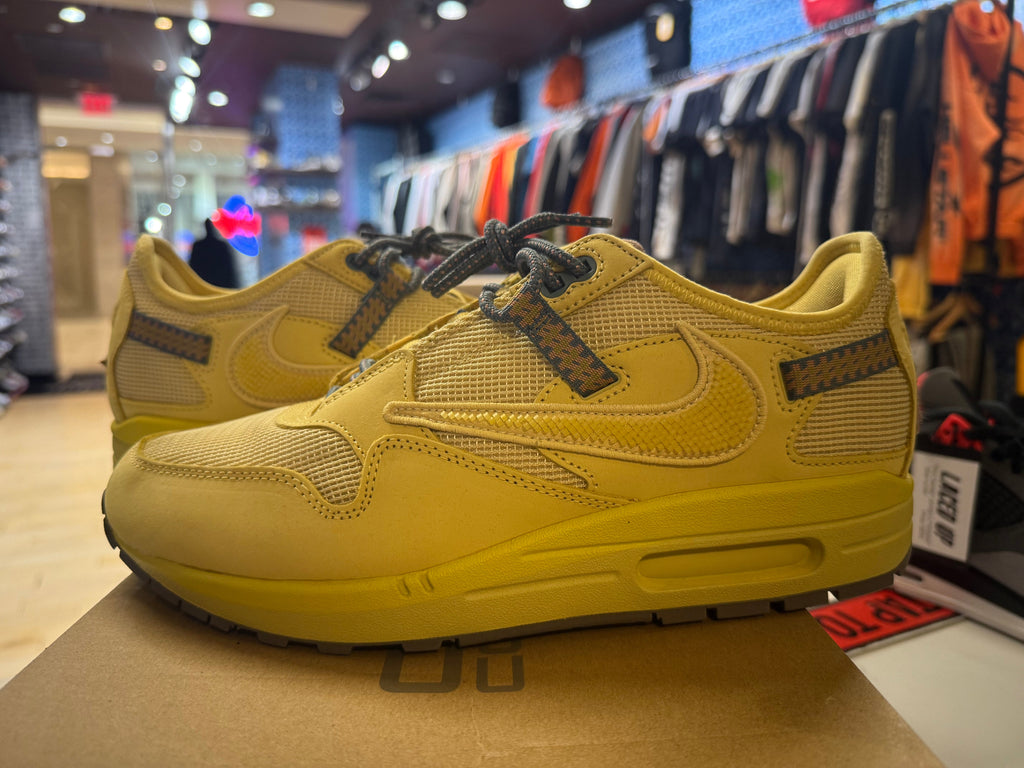 PRE OWNED Nike Air Max 1 Travis Scott Cactus Jack Saturn Gold