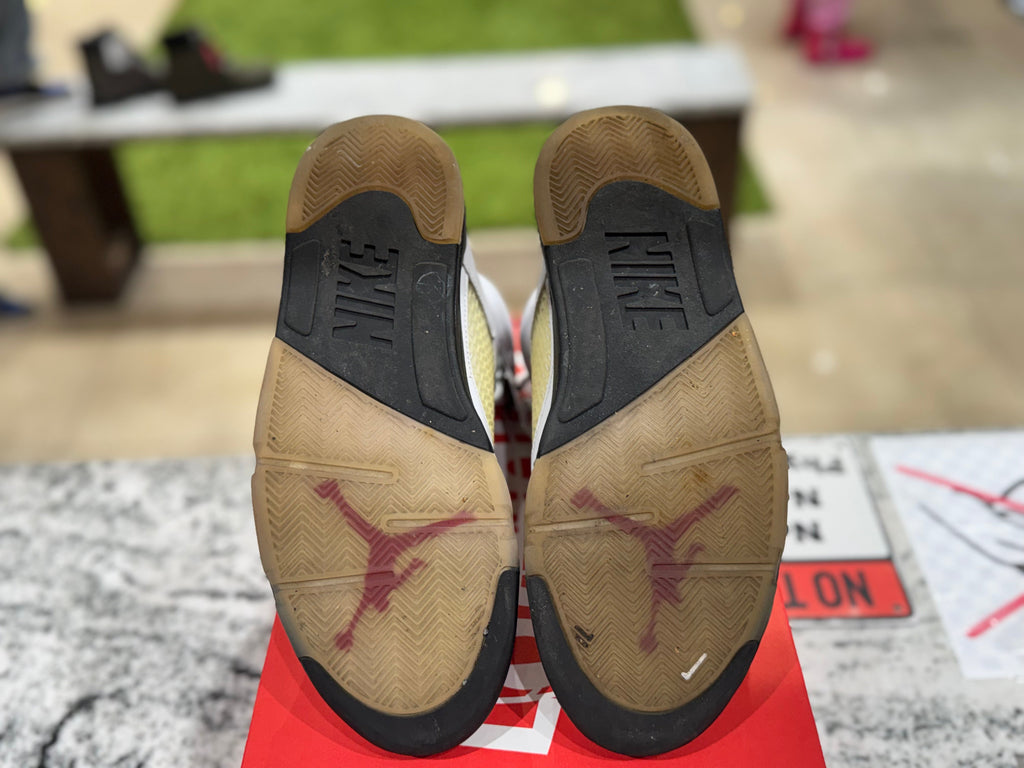 PRE OWNED Jordan 5 Retro Fire Red Silver Tongue (2020) NO BOX