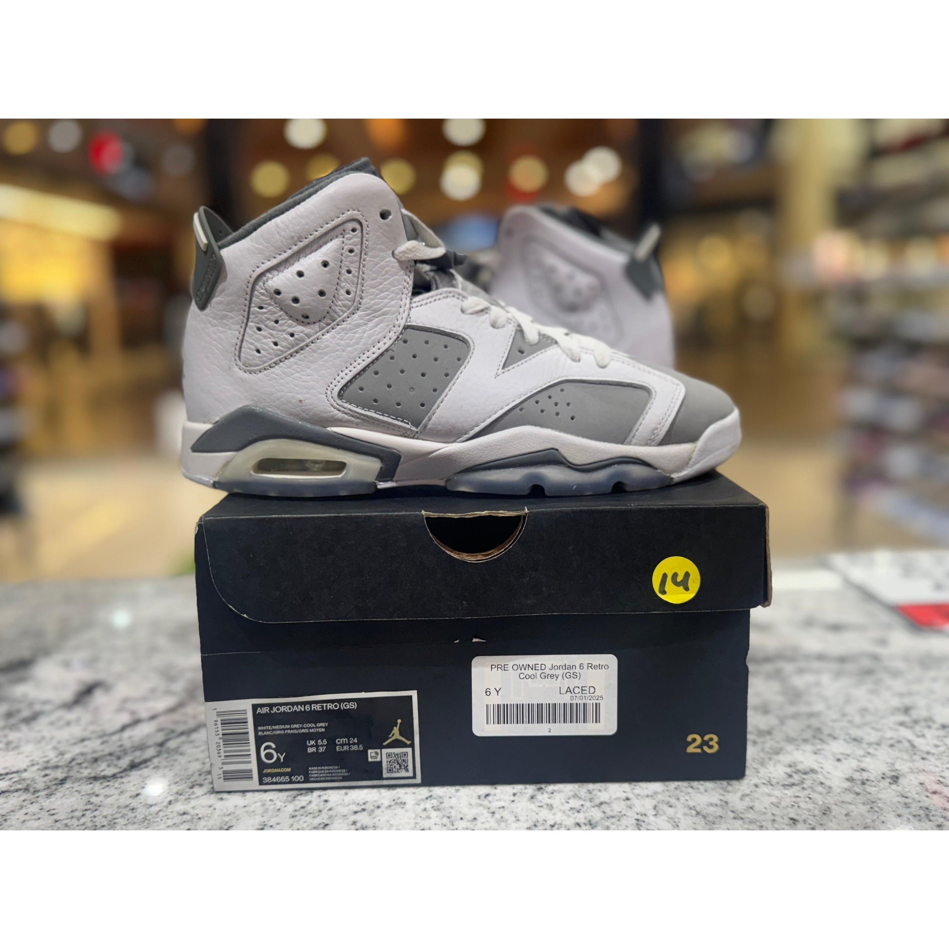 PRE OWNED Jordan 6 Retro Cool Grey (GS)