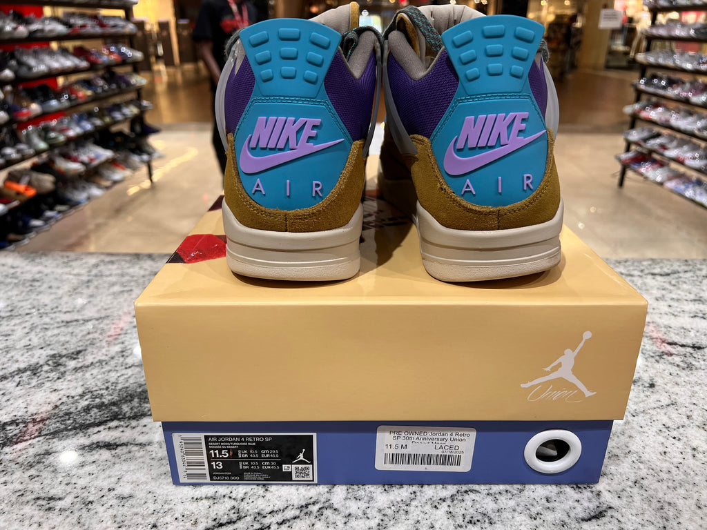PRE OWNED Jordan 4 Retro SP 30th Anniversary Union Desert Moss