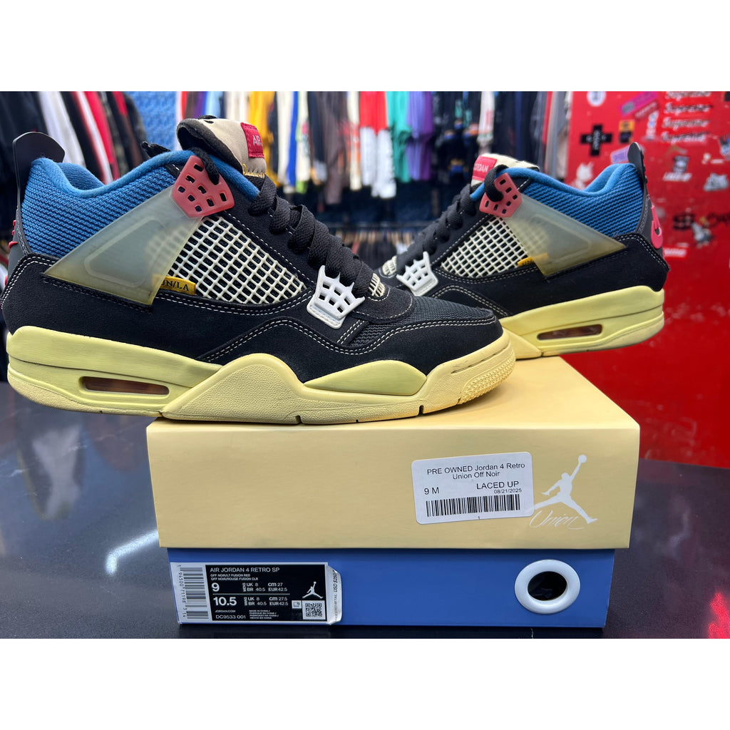 PRE OWNED Jordan 4 Retro Union Off Noir