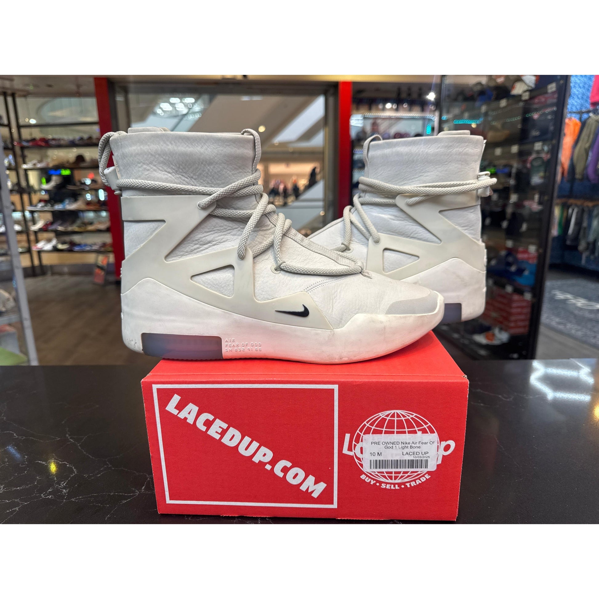 PRE OWNED Nike Air Fear Of God 1 Light Bone