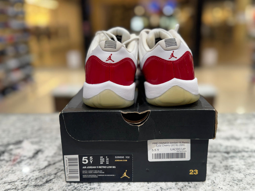 PRE OWNED Jordan 11 Retro Low Cherry (2016) (GS)