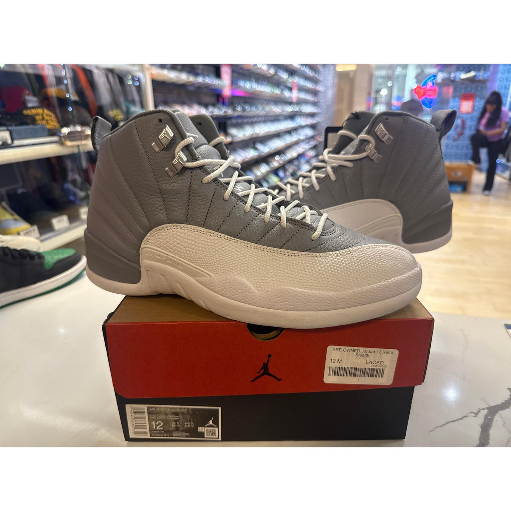 PRE OWNED Jordan 12 Retro Stealth