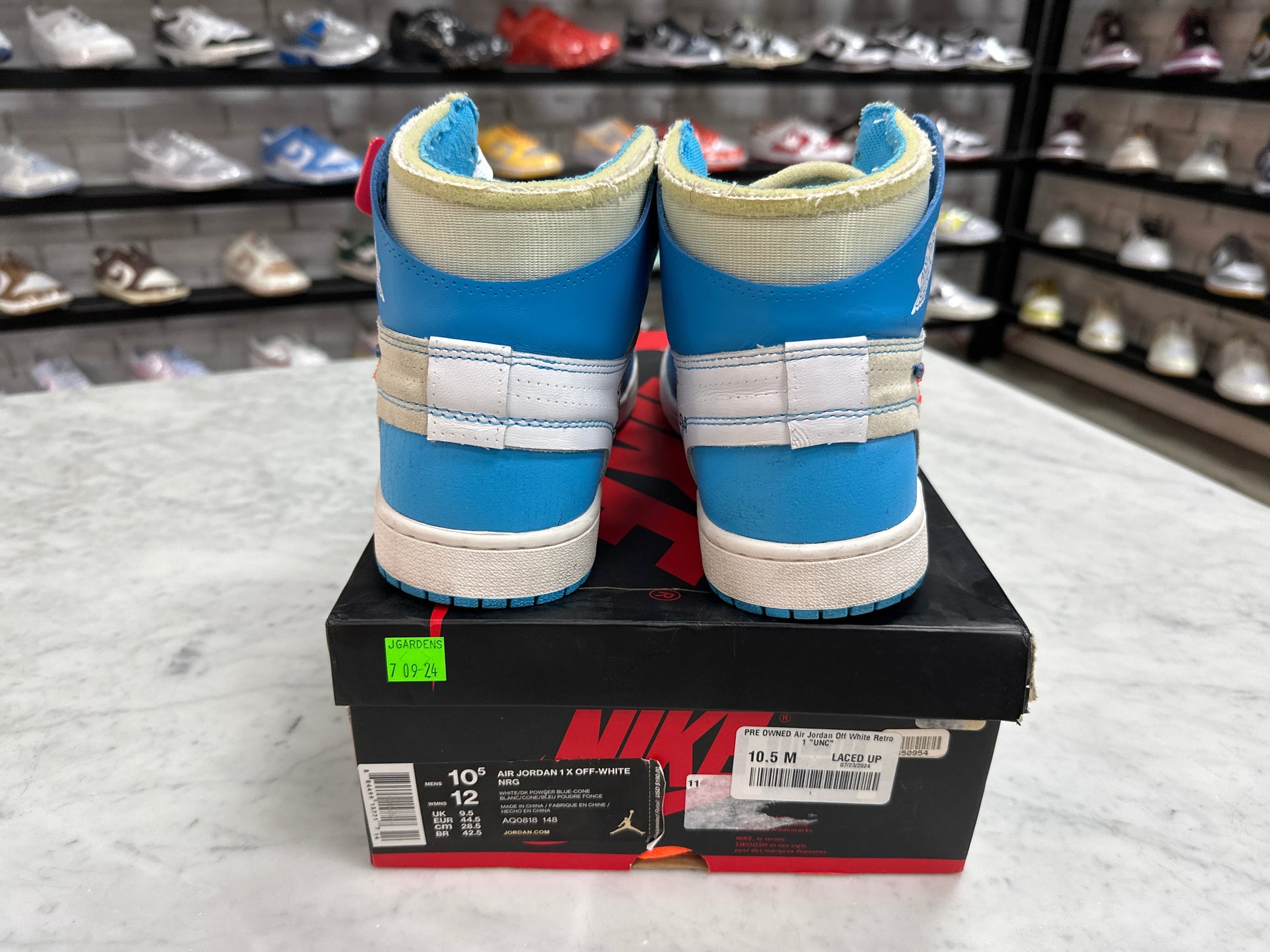 PRE OWNED Air Jordan Off White Retro 1 "UNC"