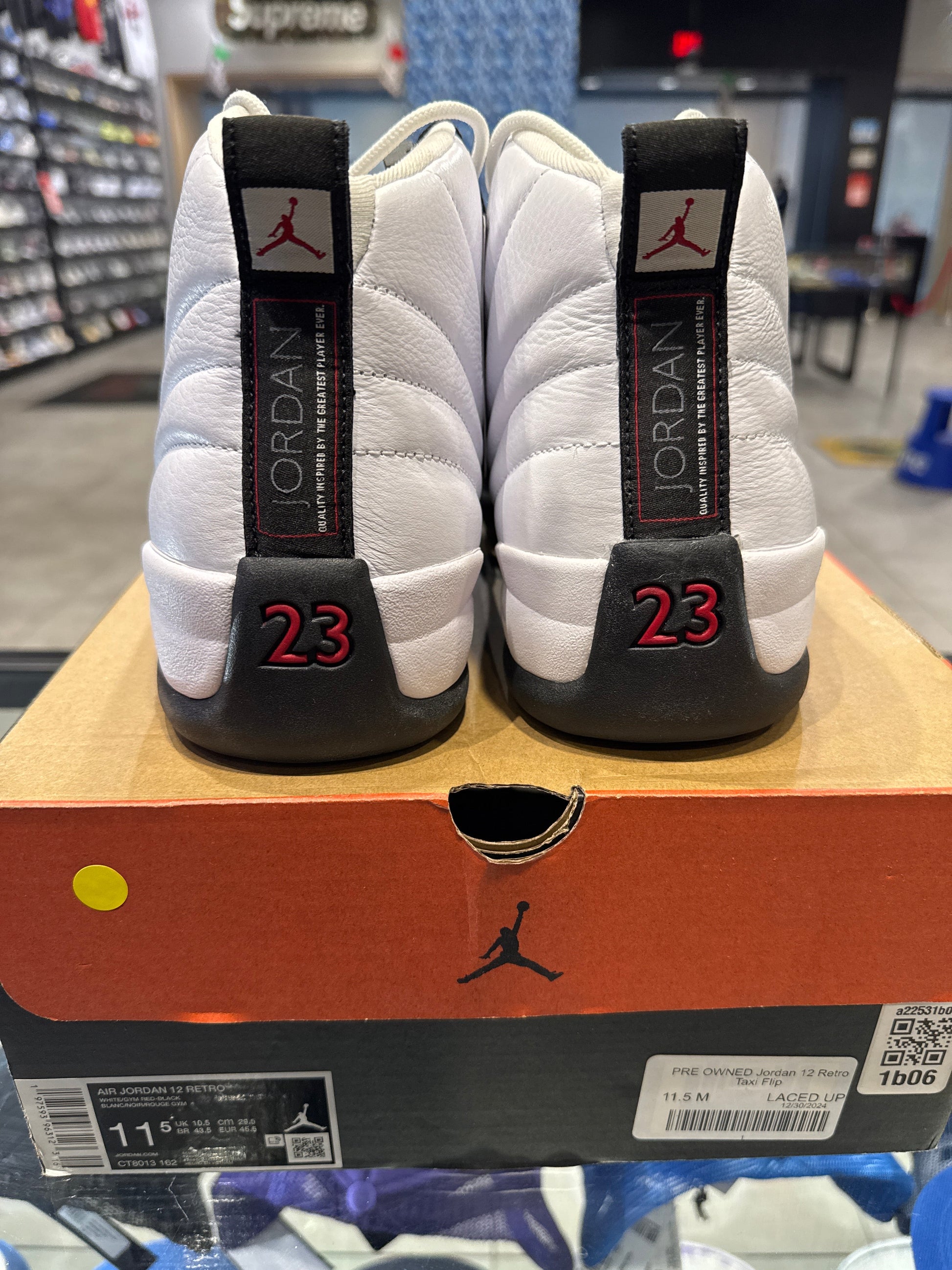 PRE OWNED Jordan 12 Retro Taxi Flip
