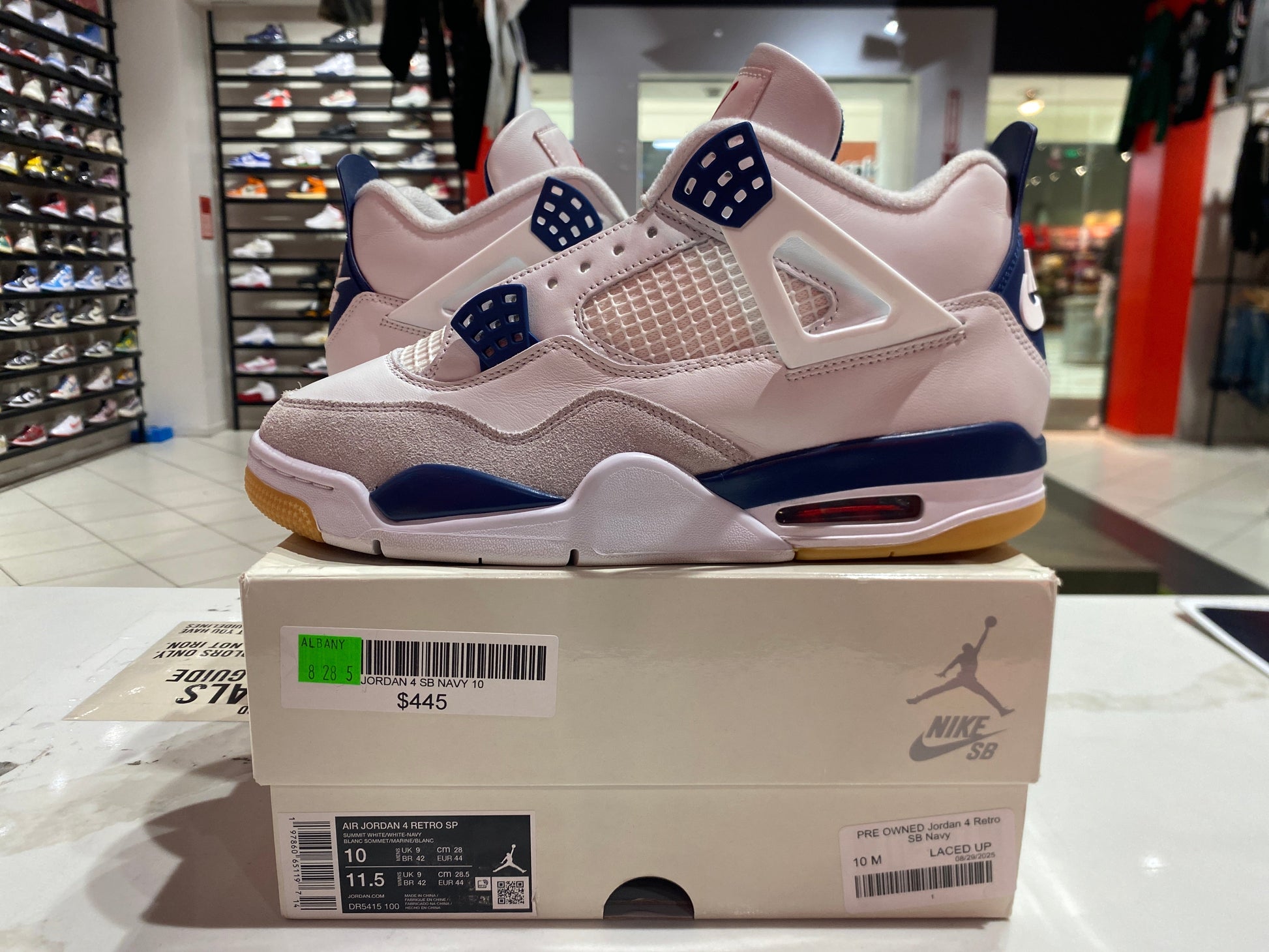 PRE OWNED Jordan 4 Retro SB Navy
