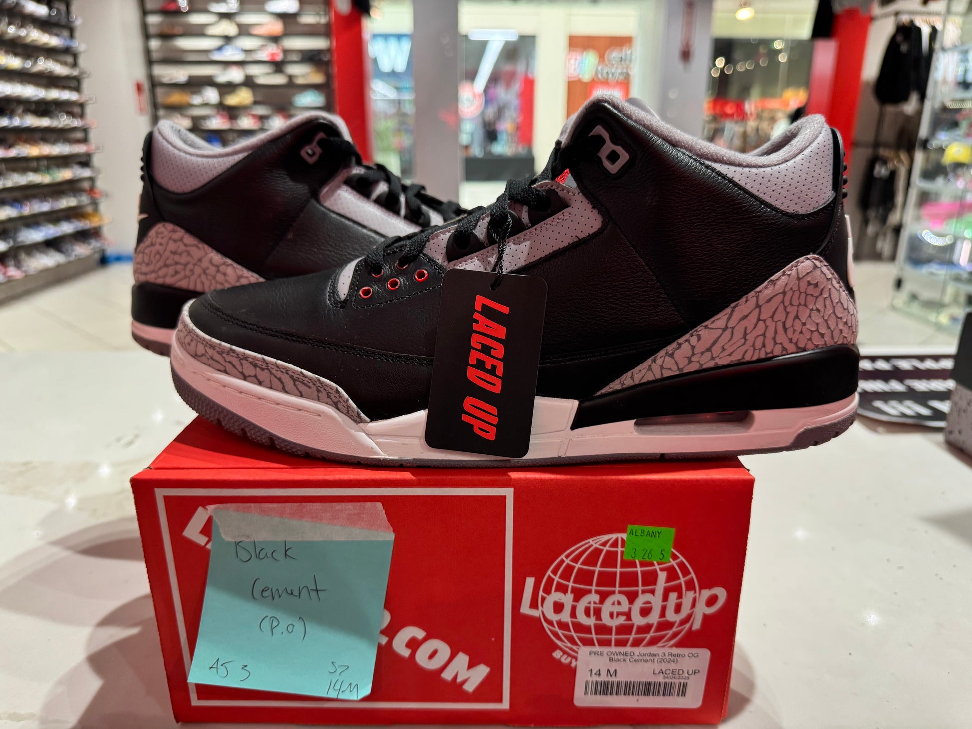 PRE OWNED Jordan 3 Retro OG Black Cement (2024)